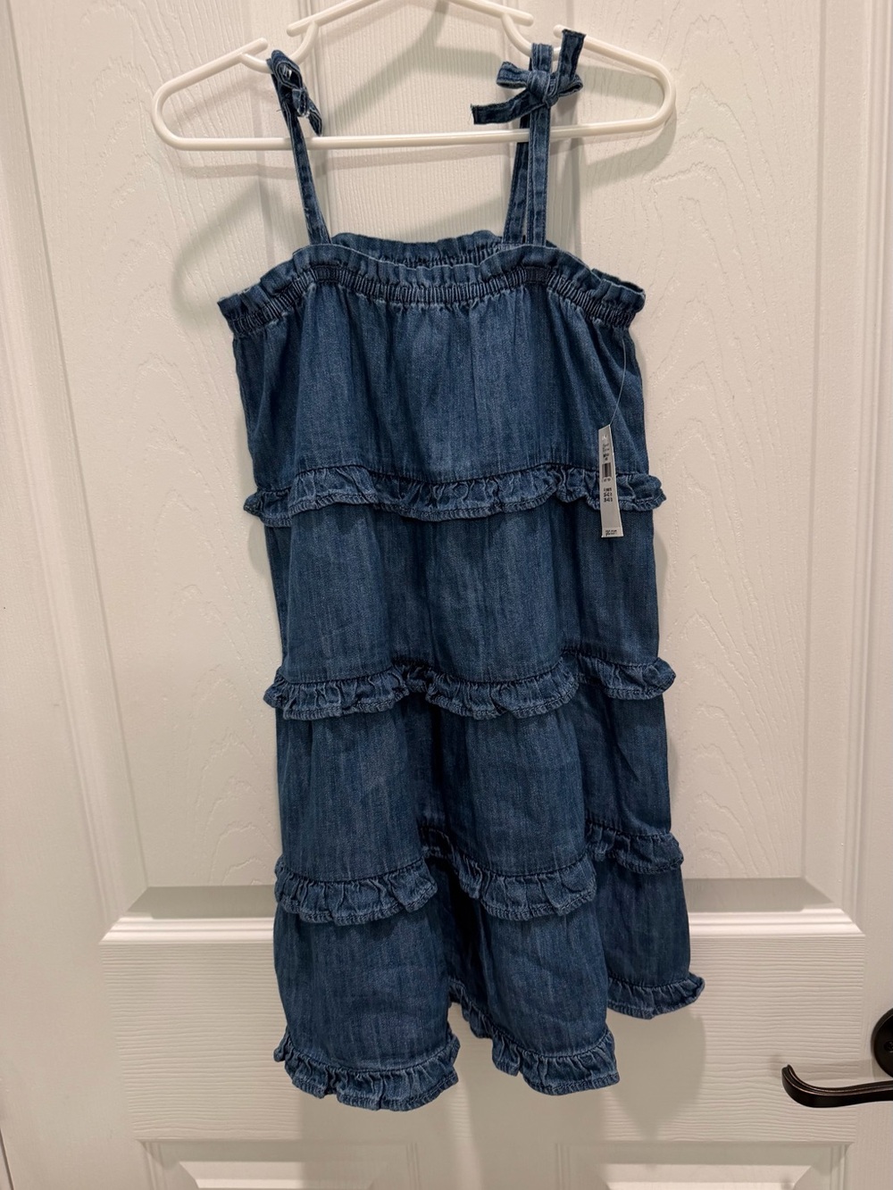 Gap Toddler Girls Ruffle Tiered Denim Dress 4T NWT